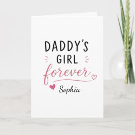 Cartão Menina Personalizada do Papai para Sempre