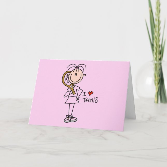 Cartão Menina que adoro Camisetas e presentes Tênis (Frente)