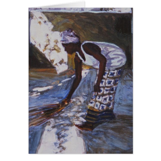 Cartão Menina que varre I 2002 (Frente)