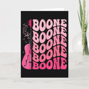Cartão Menina Retro Boone Groovy Flor Primeiro Nome Pesso