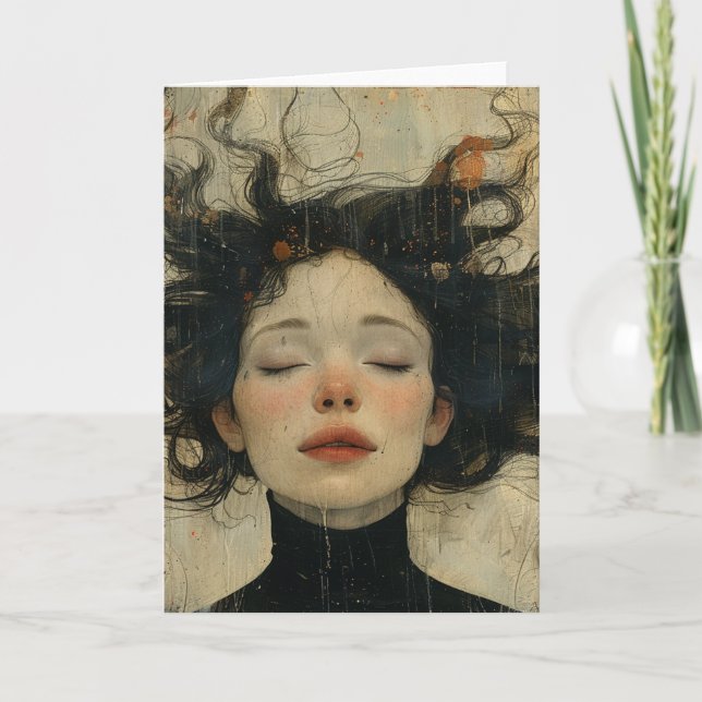 Cartão Menina Sonhando Todas As Ocasiões (Frente)