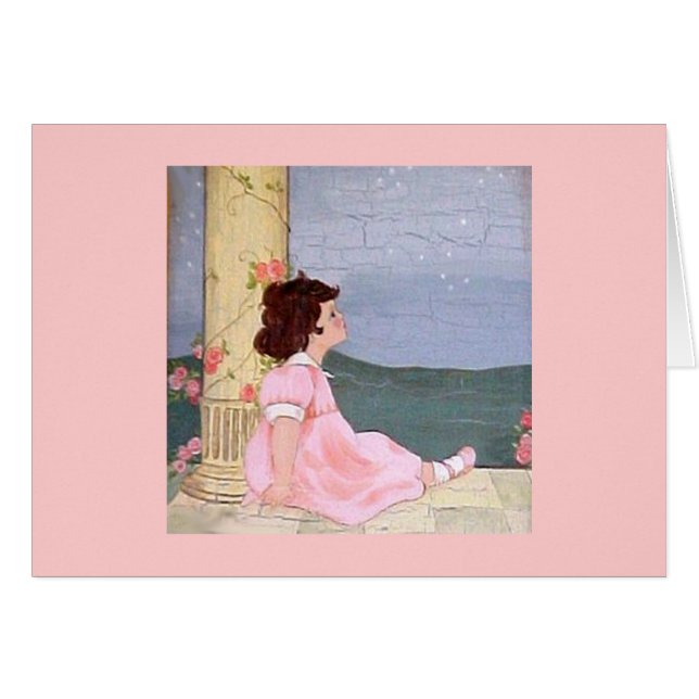 Cartão Menina - sonhos doces (Frente Horizontal)