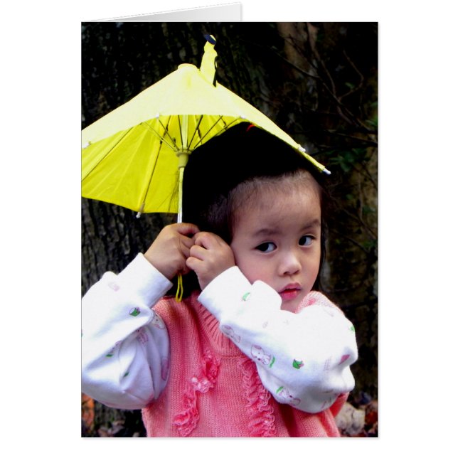 Cartão Menina taiwanesa (Frente)