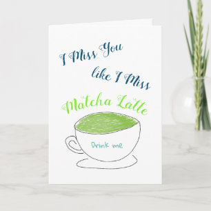 Cartão Menina Você gosta de Matcha Latte