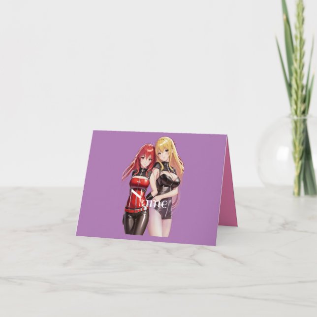 Cartão Meninas bonitas Animam Thunder_Cove (Frente)