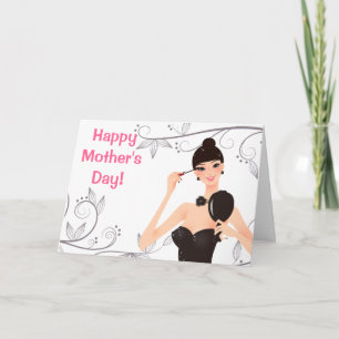 Cartão Meninas bonito comprando Dia de as mães Card
