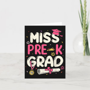 Cartão Meninas de Graduação Pré-Escolar de Miss Prek Form