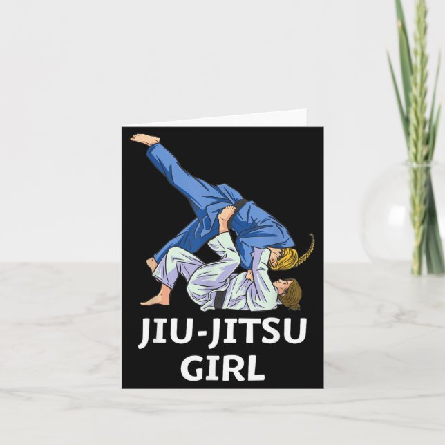 Cartão Meninas de Jiu Jitsu Brasileiro (Frente)