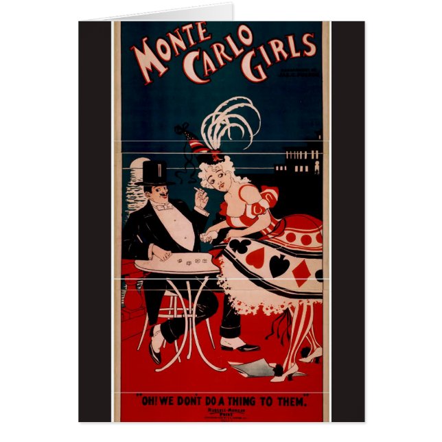 Cartão Meninas de Monte - de Carlo (Frente)