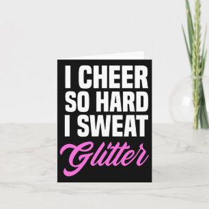 Cartão Meninas Eu Alegro Tão Duro Que Eu Suor Glitter Eng