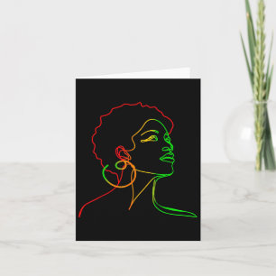 Cartão Meninas Mulheres Rainha Negra Afro Melanina Derram