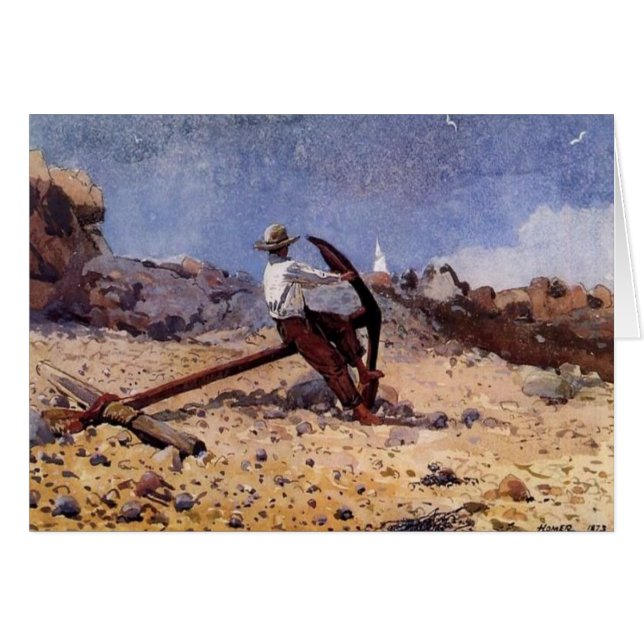 Cartão Menino com Âncora (Frente Horizontal)