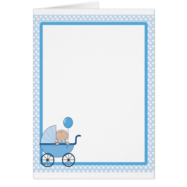 Cartão Menino da beira do bebê (Frente)