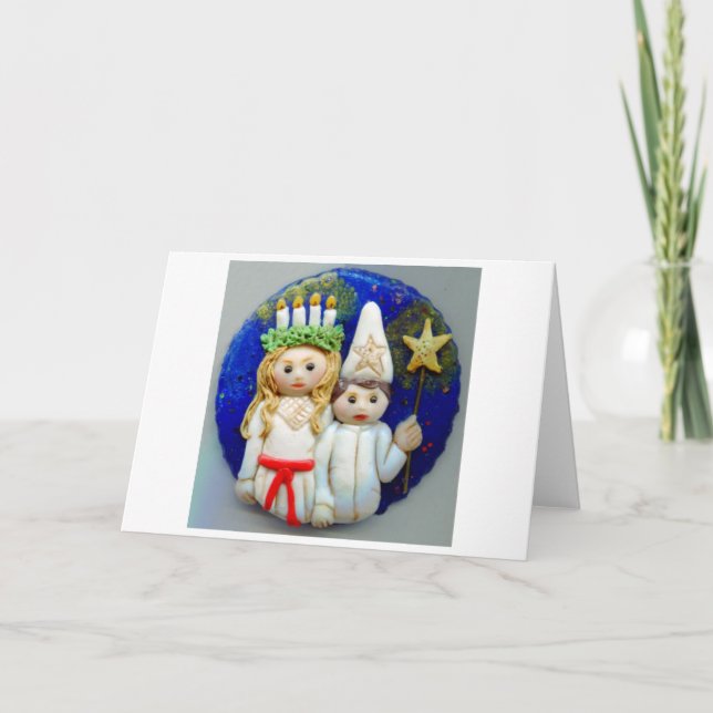 Cartão Menino da Estrela do Dia de Santa Lúcia 2013 JL Bi (Frente)