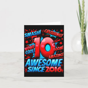 Cartão Menino de 10 Anos para Meninos Aniversário de 10º