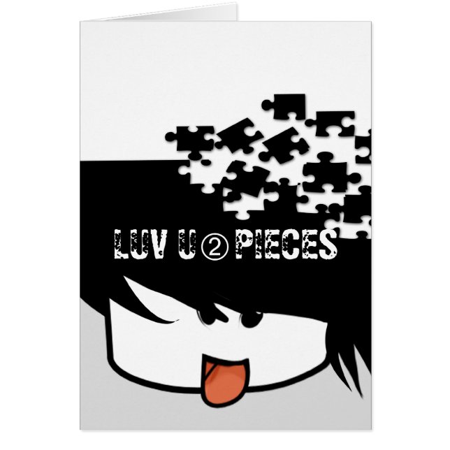 Cartão Menino de animação ultra-bonito (Frente)