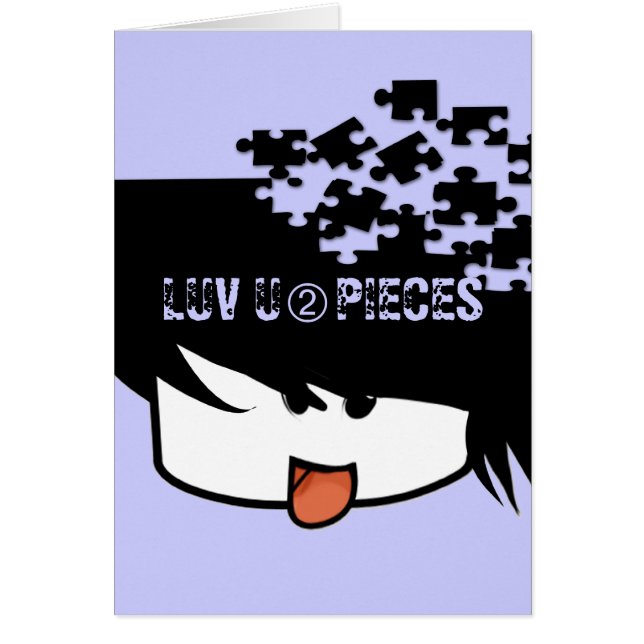 Cartão Menino de animação ultra-bonito (Frente)