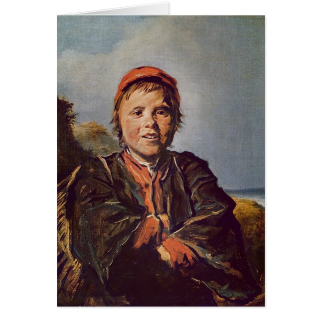 Cartão Menino de Fisher (Frente)