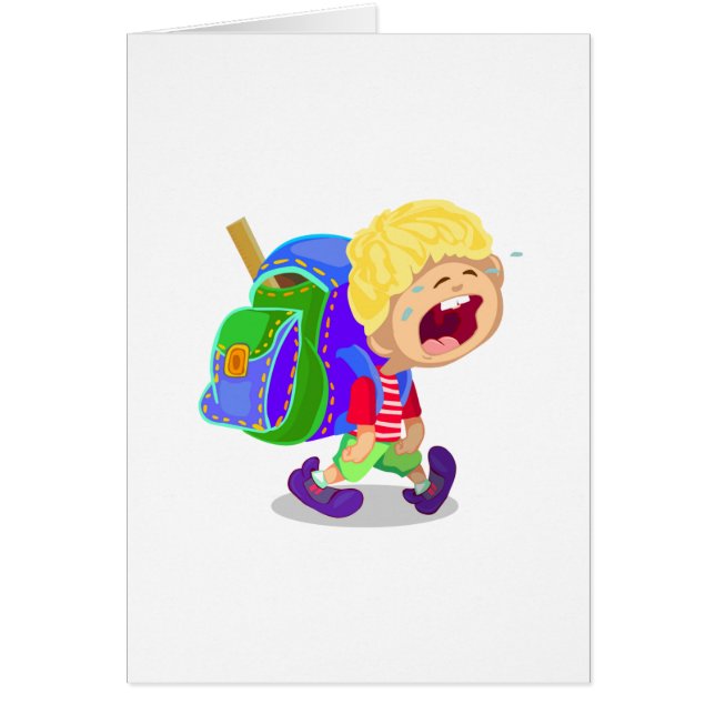 Cartão Menino de grito (Frente)