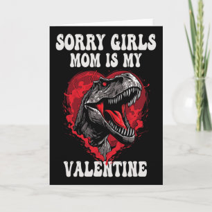Cartão Menino Dinossauro Engraçado T Rex Desculpe Meninas