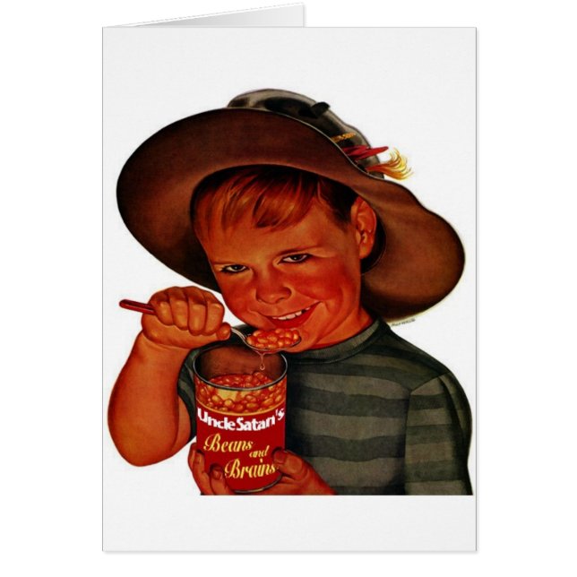 Cartão Menino do feijão do inferno (Frente)