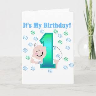 Cartão Menino é o meu primeiro aniversario