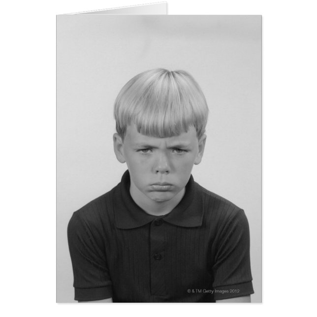 Cartão Menino Expressões Faciais (Frente)