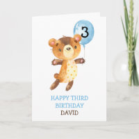 Menino Feliz Aniversário, Cute Bear Balão Crianças