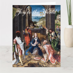 Cartão Menino Jesus com a saudação de Natal dos Magos