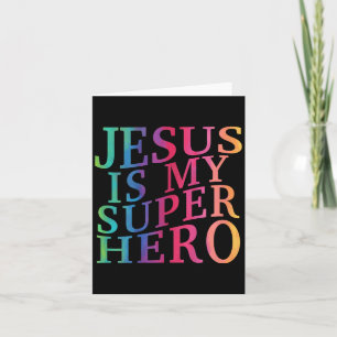 Cartão Menino Jesus é Meu Super-herói Cristão Filho de De