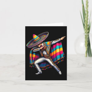 Cartão Menino Mexicano Dabbing Cinco De Mayo Traje Festiv