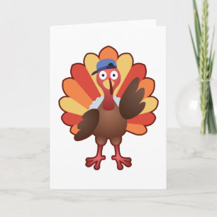 Cartão Menino Peru Fofinho Gobble - Presente de Ação de G