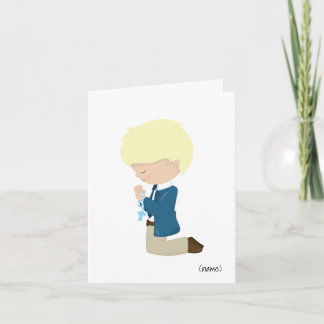 Cartão Meninos (Cabelo Louro) Primeira Comunhão Sagrada