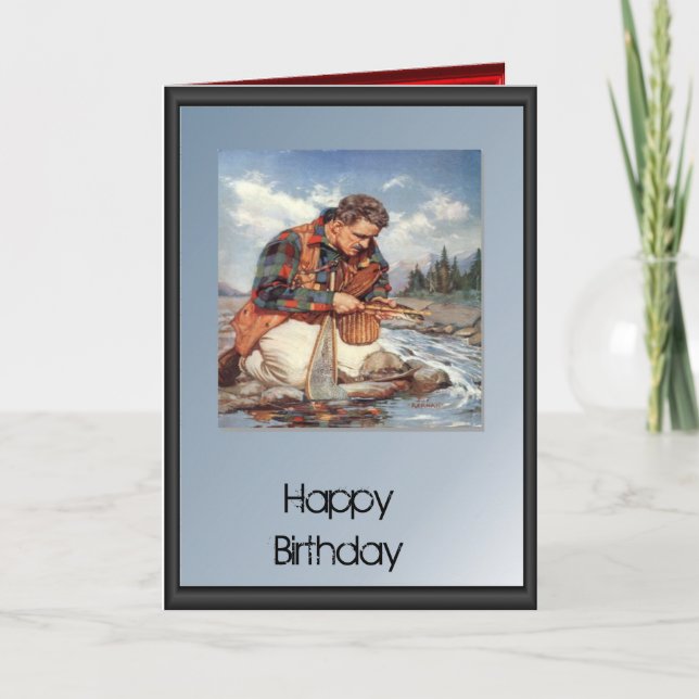 Cartão Meninos e gajos - pesca no rio (Frente)