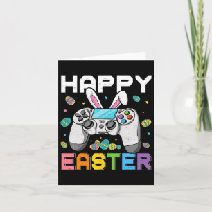 Cartão Meninos Jogadores Feliz Dia de Páscoa Vídeo Games 