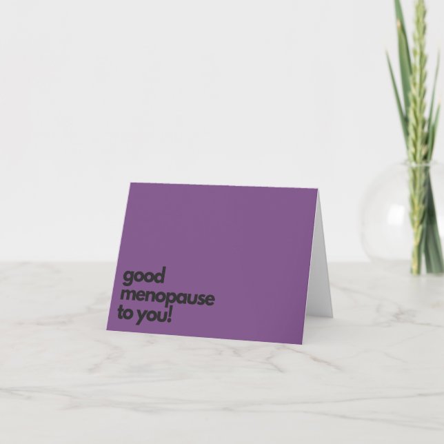 Cartão Menopause Greeting Cards! Funny - Purple (Frente)