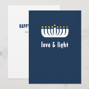 Cartão Menorá Mínima Hanukkah