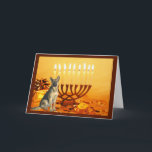 Cartão   Menorah3 de Chanukah do german shepherd<br><div class="desc">Recordar a família e os amigos durante a estação de Chanukah é uma maneira maravilhosa de permanecer em contacto com as pessoas que você ama e se importa aproximadamente. Eu criei estes cartões de Chanukah do cão com amor e o cuidado e eu somos certos que qualquer um que ama...</div>