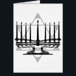 Cartão Menorah e estrela<br><div class="desc">Trabalhos artísticos originais por Thedustyphoenix.</div>