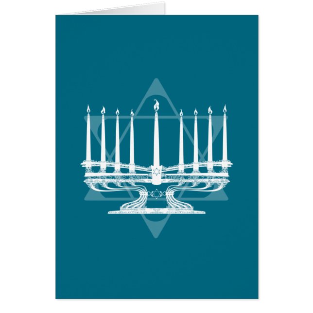 Cartão Menorah e estrela IV (Frente)