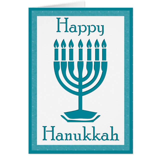 Cartão Menorah gravada (Frente)