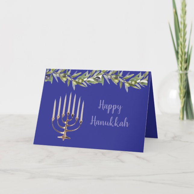 cartão menorah Hanukkah (Frente)