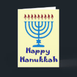 Cartão menorah Hanukkah<br><div class="desc">Cartão de Chanucá de DatesDuJour.</div>