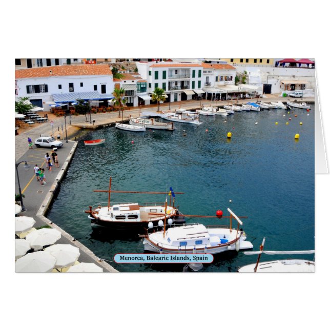 Cartão Menorca, Ilhas Baleares, Espanha (Frente Horizontal)