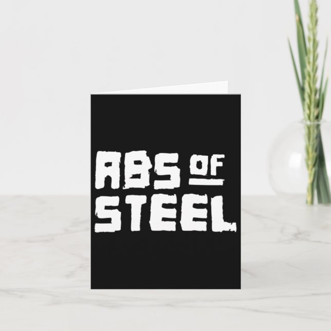 Cartão Mens Abs De Construção De Malhações De Aço (Frente)