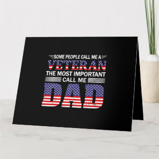 Cartão Mens American Flag Some People Call Me A Veteran D