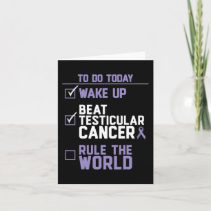 Cartão Mens Bebem o Cancer Testicular governa o mundo