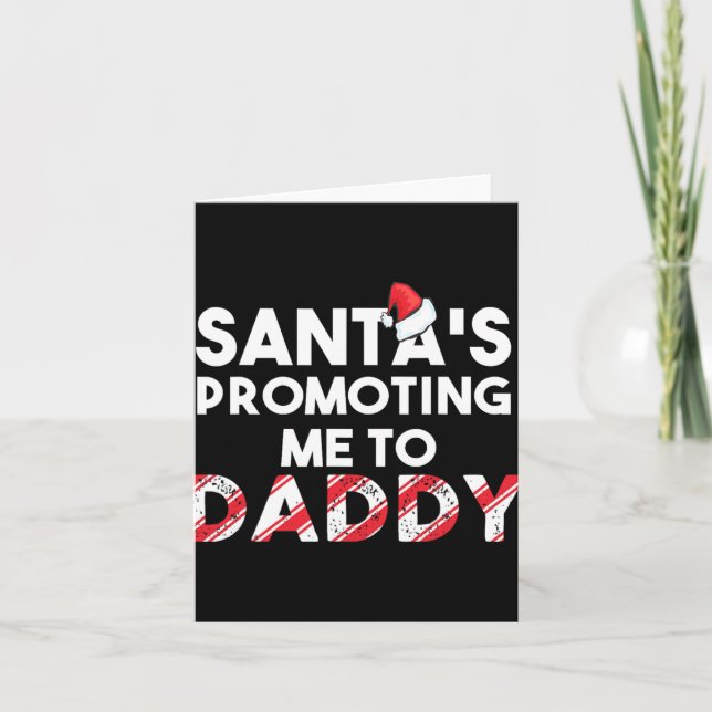 Cartão Mens Christmas Pregnancy Announcement - New Dad Gi (Frente)