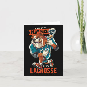 Cartão Mens Engraçado não pode jogar Lacrosse Bulldog L