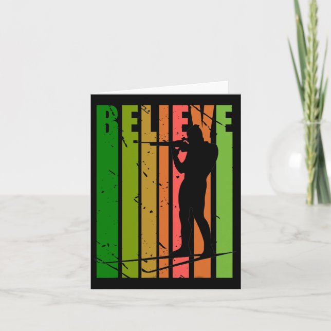 Cartão Mens Funky Mens Atirando Armas Biatlo - Espírito (Frente)